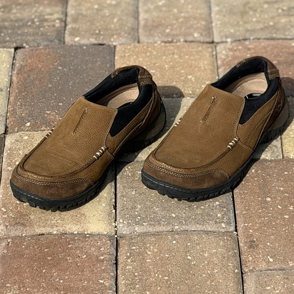 Nunn Bush Portage All Terrain Shoes Mens 9.5 M Brown Moc Toe Slip On Leather - Picture 2 of 9